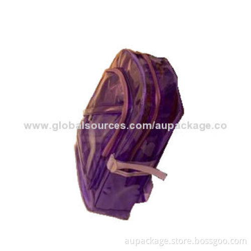 Clear PVC Backpack Bag, Fashionable Design, Customized Sizes, Materials and Shapes Accepted